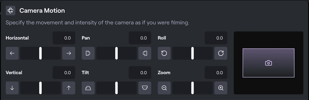 Runway Camera Motion